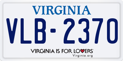 VA license plate VLB2370