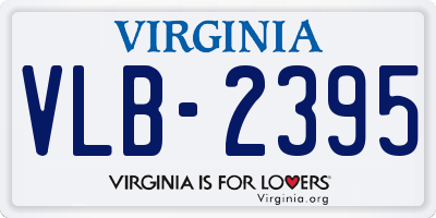 VA license plate VLB2395