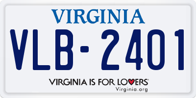 VA license plate VLB2401