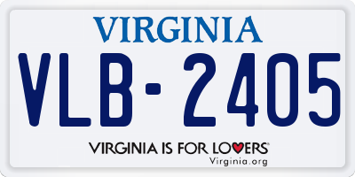 VA license plate VLB2405