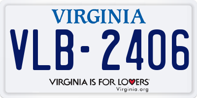 VA license plate VLB2406
