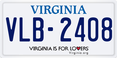 VA license plate VLB2408