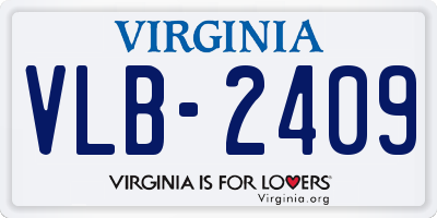 VA license plate VLB2409