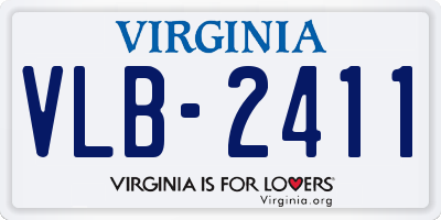 VA license plate VLB2411