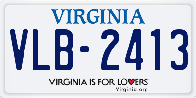 VA license plate VLB2413