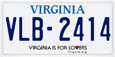 VA license plate VLB2414