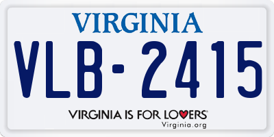 VA license plate VLB2415