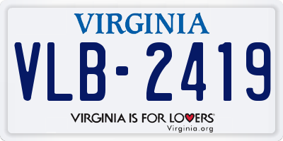 VA license plate VLB2419