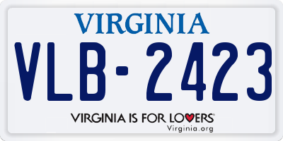 VA license plate VLB2423