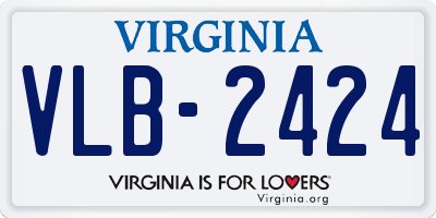 VA license plate VLB2424
