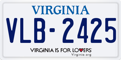 VA license plate VLB2425