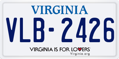 VA license plate VLB2426