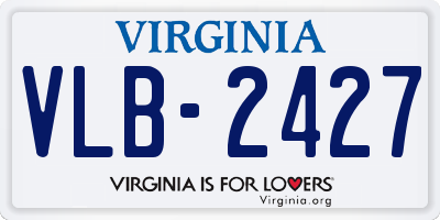 VA license plate VLB2427