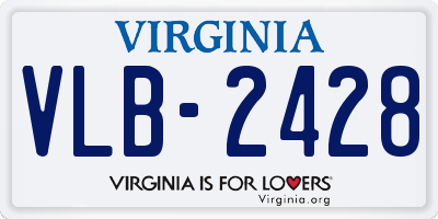 VA license plate VLB2428