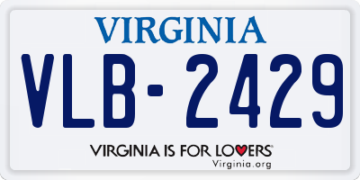 VA license plate VLB2429