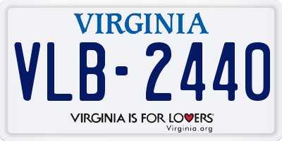 VA license plate VLB2440