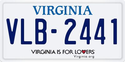 VA license plate VLB2441