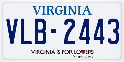 VA license plate VLB2443