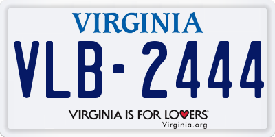 VA license plate VLB2444