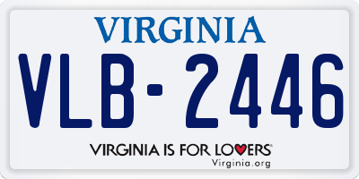 VA license plate VLB2446