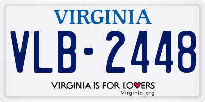 VA license plate VLB2448