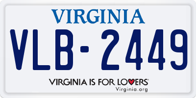 VA license plate VLB2449