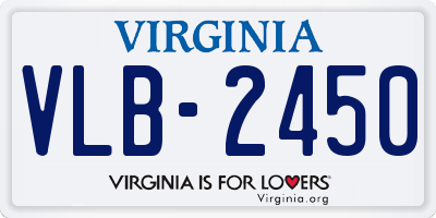 VA license plate VLB2450