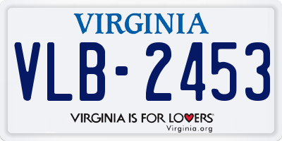 VA license plate VLB2453
