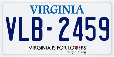 VA license plate VLB2459