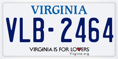 VA license plate VLB2464