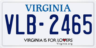 VA license plate VLB2465