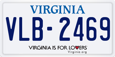 VA license plate VLB2469