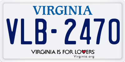 VA license plate VLB2470