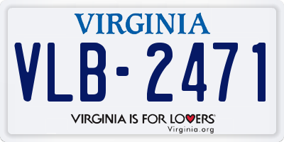 VA license plate VLB2471