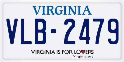 VA license plate VLB2479