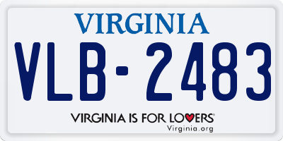 VA license plate VLB2483