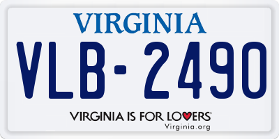 VA license plate VLB2490
