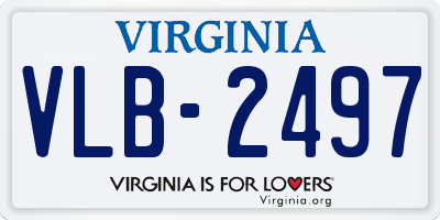 VA license plate VLB2497