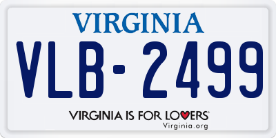 VA license plate VLB2499