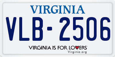 VA license plate VLB2506