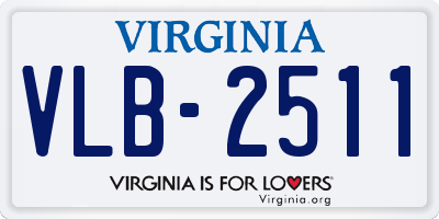 VA license plate VLB2511