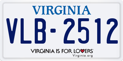 VA license plate VLB2512