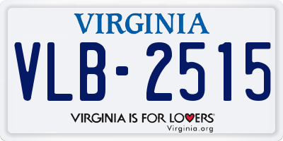 VA license plate VLB2515