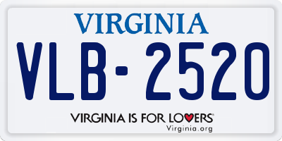 VA license plate VLB2520