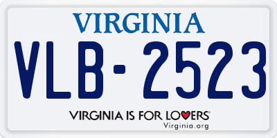 VA license plate VLB2523