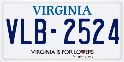VA license plate VLB2524