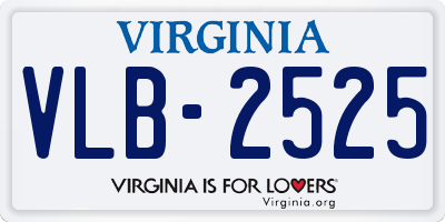 VA license plate VLB2525