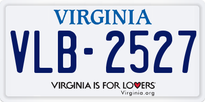VA license plate VLB2527