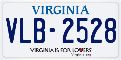 VA license plate VLB2528