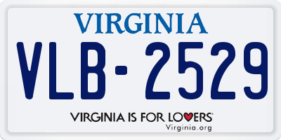 VA license plate VLB2529